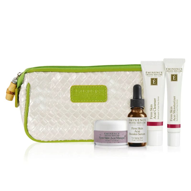 eminence organics firmskin starter set bag with products